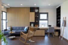 Bỏ bớt phòng ngủ, căn hộ 75 m2 ở Hà Nội đẹp như villa